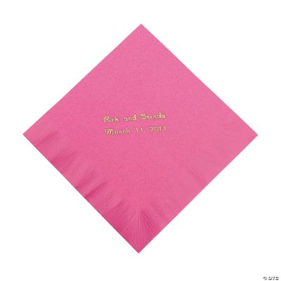 Personalized Candy Pink Luncheon Napkins