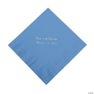 Personalized Periwinkle Luncheon Napkins
