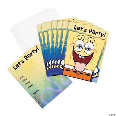8 SpongeBob Squarepants™ Classic Invitations