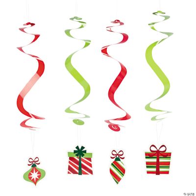 Bright Christmas Dangling Swirls