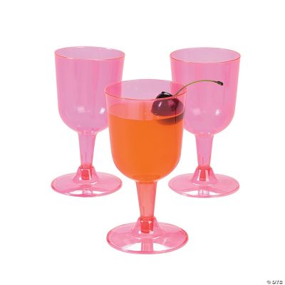 Neon Pink Wine Glasses