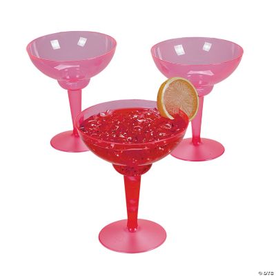 10 Neon Pink Margarita Glasses