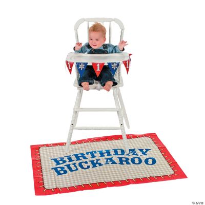 First Birthday Cowboy High Chair Set