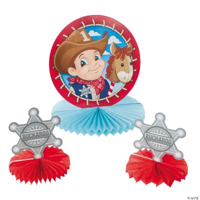 1st Birthday Cowboy Centerpiece Set