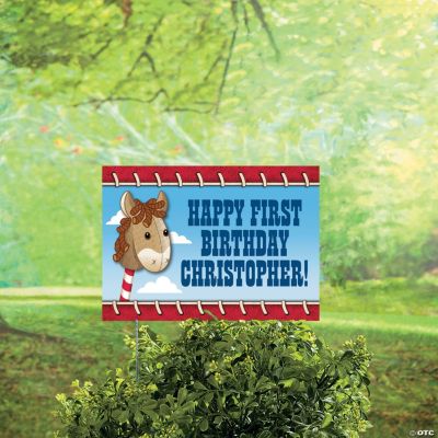 1ST BIRTHDAY COWBOY YARD SIGN PZ