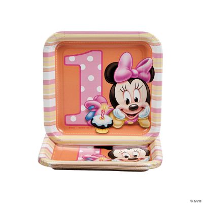 Minnie’s 1st Birthday Square Dessert Plates