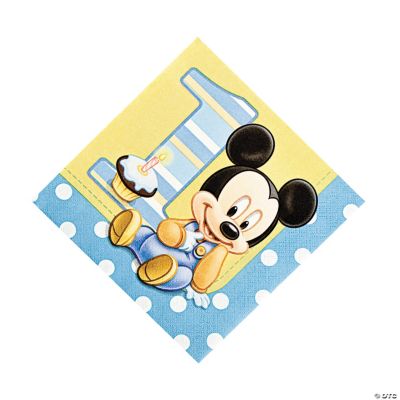 Mickey's 1st Birthday Lunch Napkins
