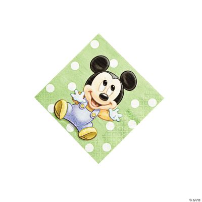 Mickey’s 1st Birthday Beverage Napkins