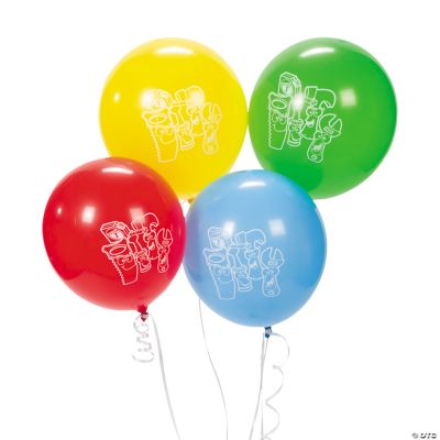 12 1st Birthday Tool Party Balloons