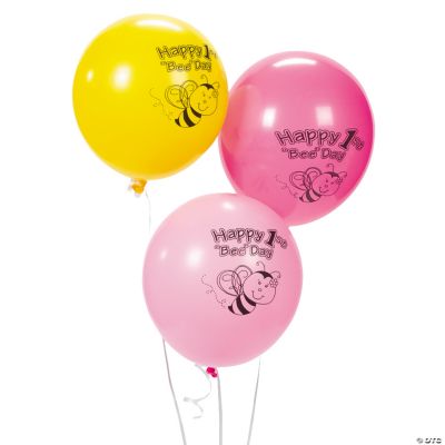 12 1st Birthday Bee Party Balloons