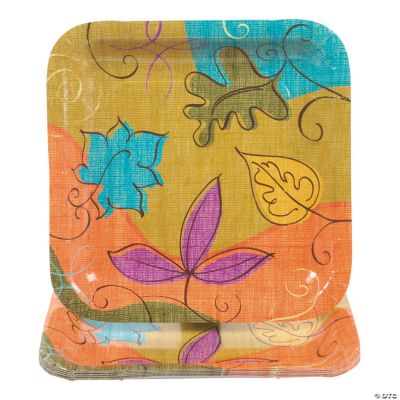 Autumn Leaves Square Dinner Plates