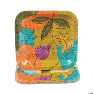 Autumn Leaves Square Dessert Plates