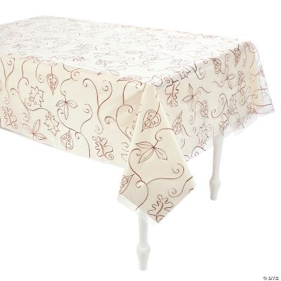 Clear Autumn Leaves Table Cover