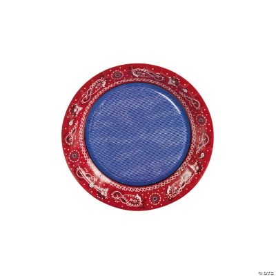 Red Bandanna Dessert Plates