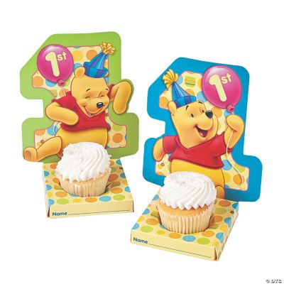 6 Pooh’s 1st Birthday Cupcake Holders