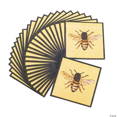 24 Fleur De Bees Beverage Napkins