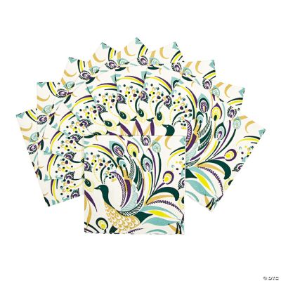 Peacock Swirl Beverage Napkins