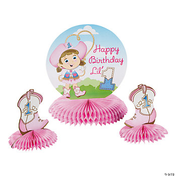 Cowgirl Birthday Party Supplies on 1st Birthday Cowgirl Centerpiece   Oriental Trading