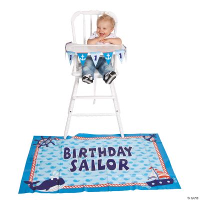 1st Birthday Sailor High Chair Set