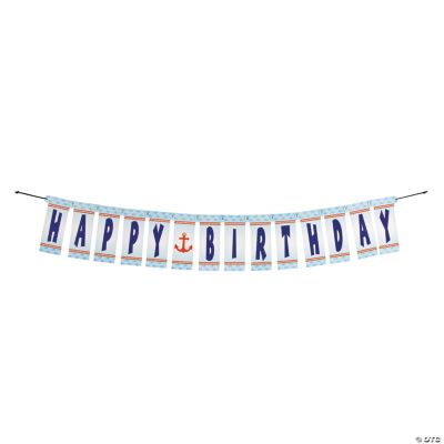 1st Birthday Nautical “Happy Birthday” Jointed Banner
