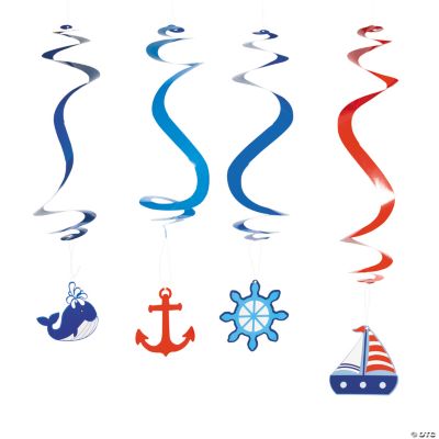 1st Birthday Nautical Dangling Swirls