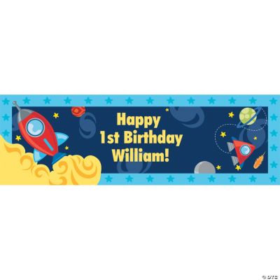 Personalized Medium Rocket Party Banner