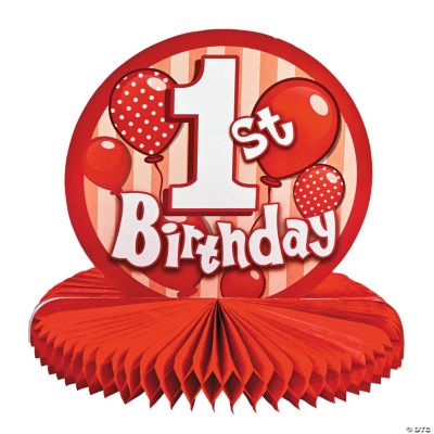 1st Birthday Red Centerpiece