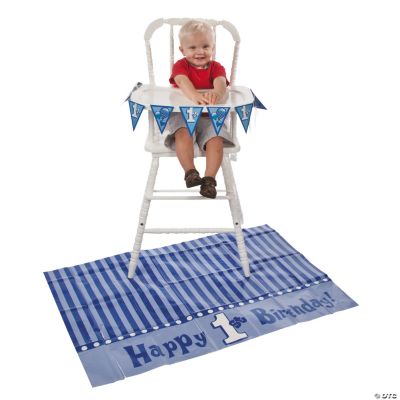 “1st Birthday” Blue High Chair Set