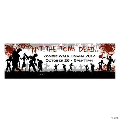 Personalized Zombie Party Banners - Small