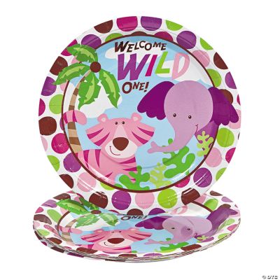 8 Safari Girl Dinner Plates