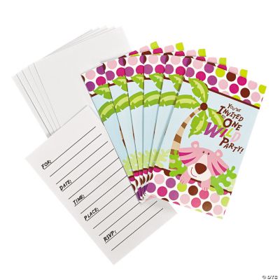8 Safari Girl Invites