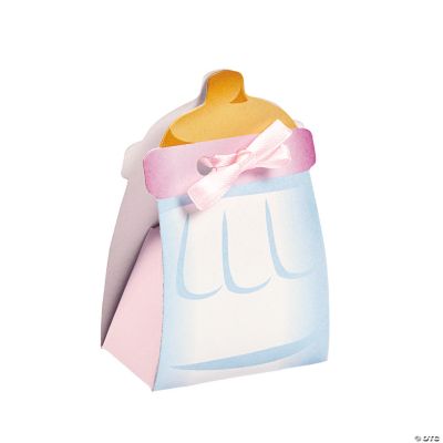 Pink Baby Bottle Treat Boxes
