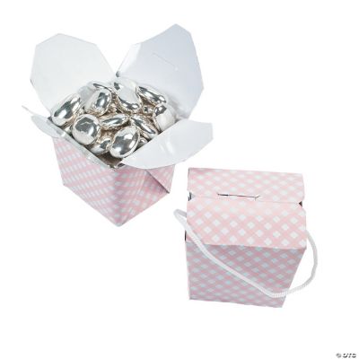 Mini Pink Gingham Takeout Boxes