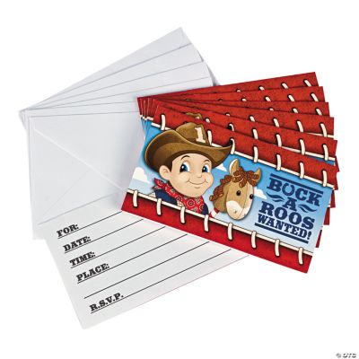 8 1st Birthday Cowboy Invites
