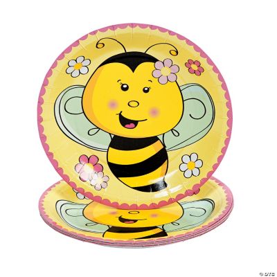 8 Bee Party Dessert Plates