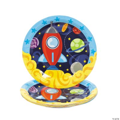 1st Birthday Rocket Dinner Plates