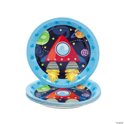 8 1st Birthday Rocket Party Dessert Plates
