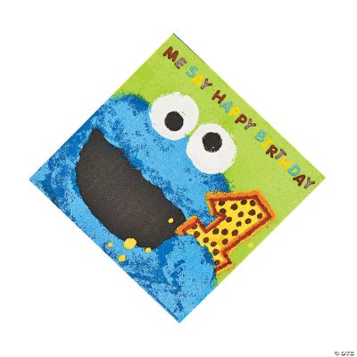 36 Sesame Street® 1st Birthday Cookie Monster Lunch Napkins