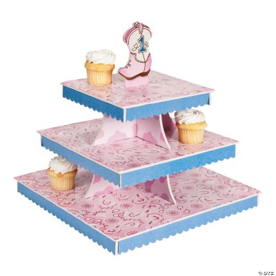 1st Birthday Pink Cowgirl Cupcake Holder