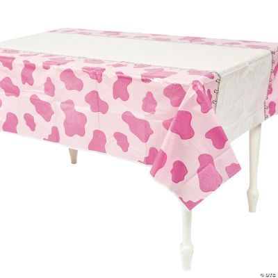 1st Birthday Pink Cowgirl Table Cover