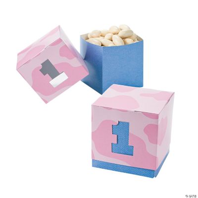 1st Birthday Pink Cowgirl Favor Boxes
