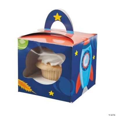 1st Birthday Rocket Party Cupcake Boxes