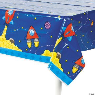 1st Birthday Rocket Party Table Cover