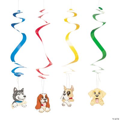 Puppy Party Dangling Swirls