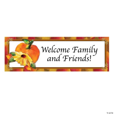 Personalized Fall Floral Banners - Medium