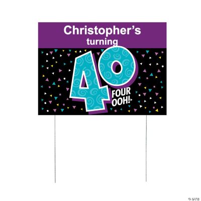 Personalized Look Who’s 40 Yard Sign