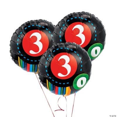 “30th” Birthday Mylar Balloon Set