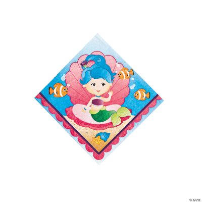 Mermaid Party Beverage Napkins
