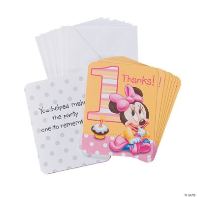 Minnie’s 1st Birthday Thank You Notes