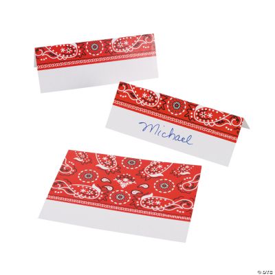 Red Bandana Place Cards